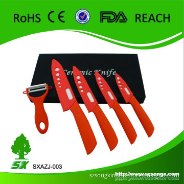 Dispaybox 5 Peice Kitchen Cutlery Ceramic Knives Set Colorful Handle